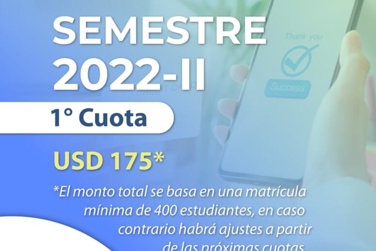 1º Cuota del Semestre 2022-II